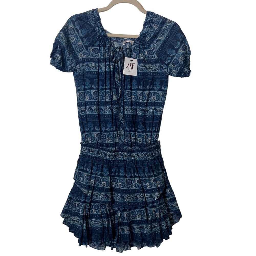 LoveShackFancy Poppy Dress in Blue‎ Multi, NWT, Women's Size S